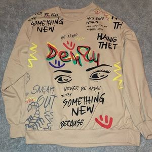 Artsy Streetwear Graphic Sweatshirt